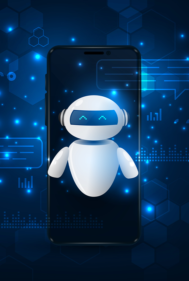 AI assistant helping a business professional