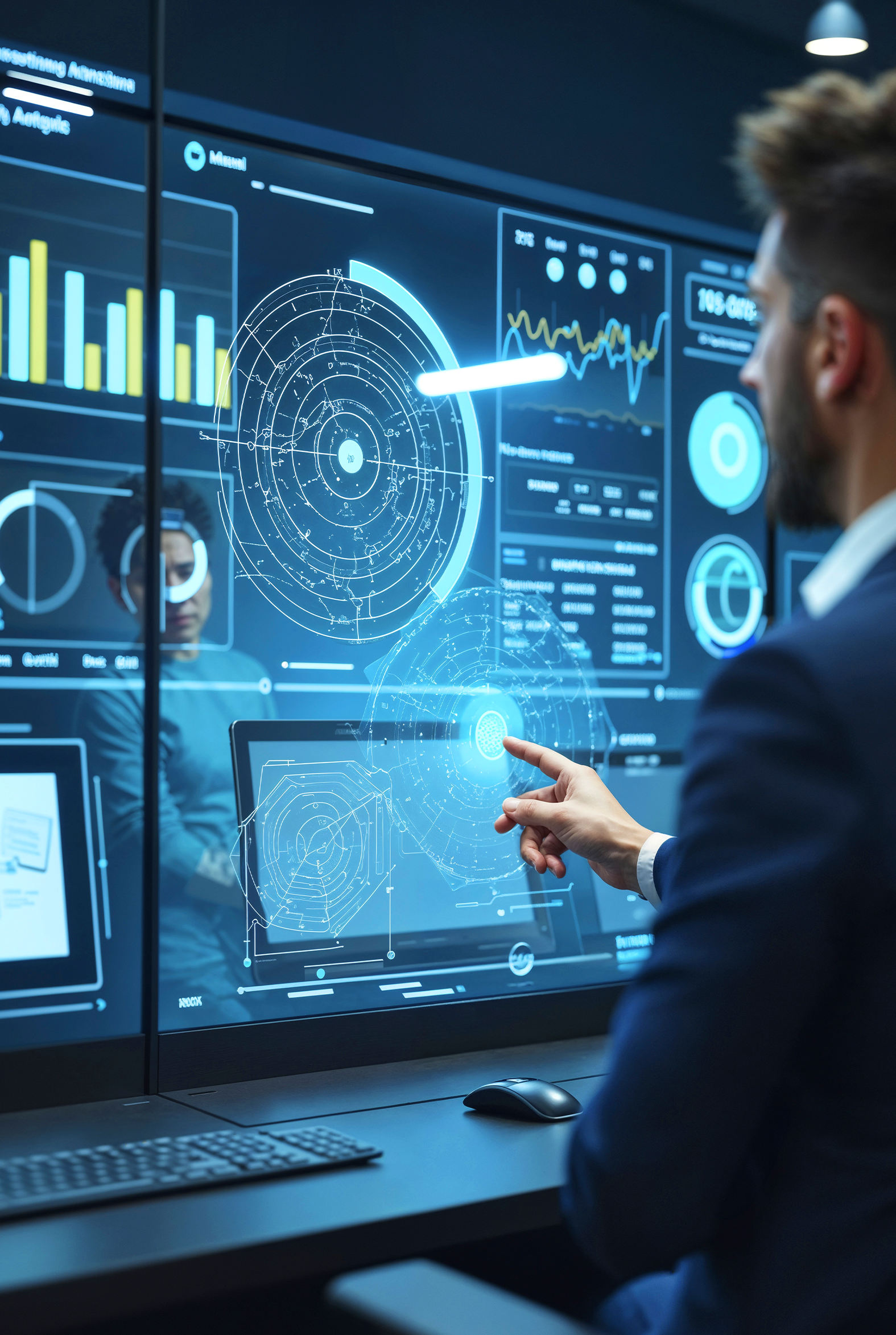 AI assistant helping a business professional