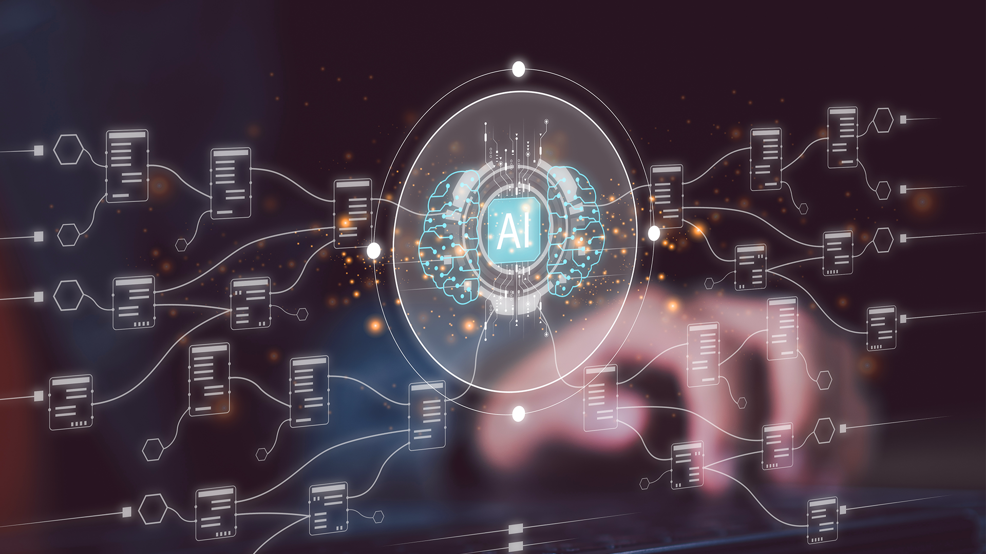 AI assistant helping a business professional