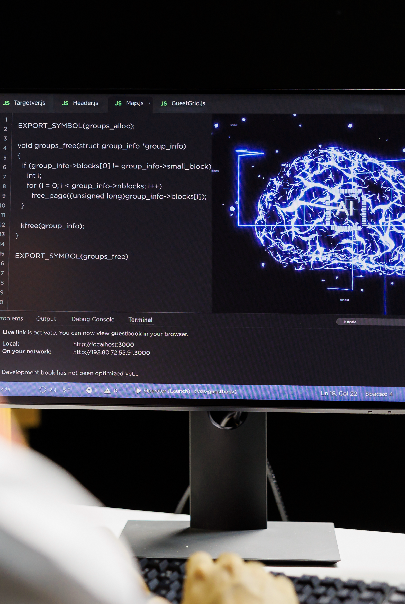 AI assistant helping a business professional