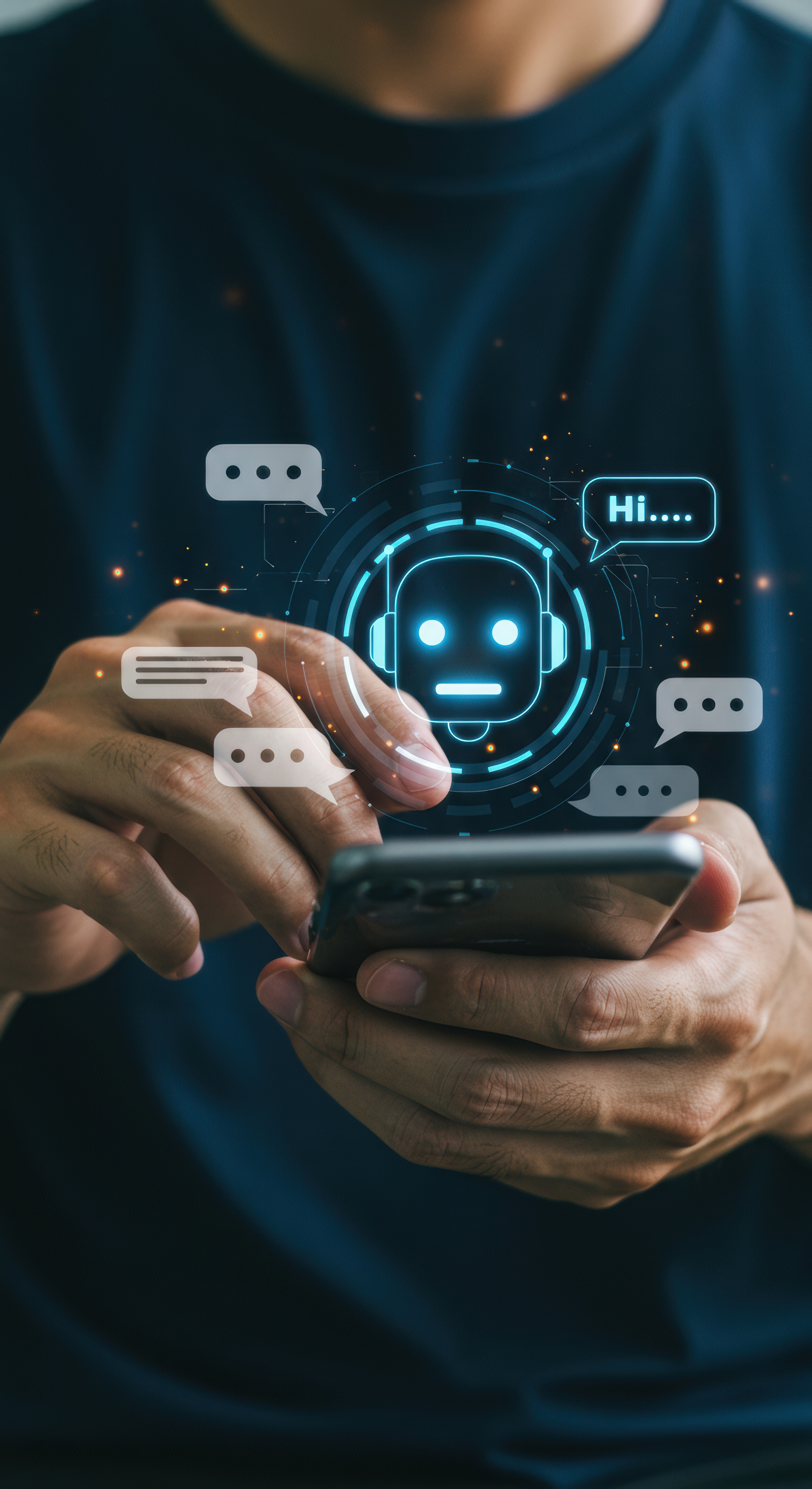 AI assistant helping a business professional